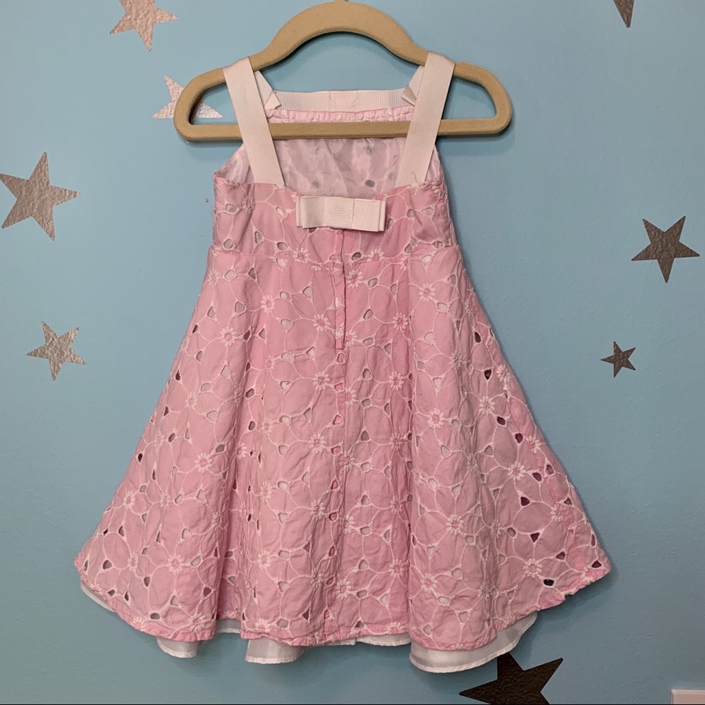 Origami Pink & White Broderie Anglaise Dress - Picture 2 of 6